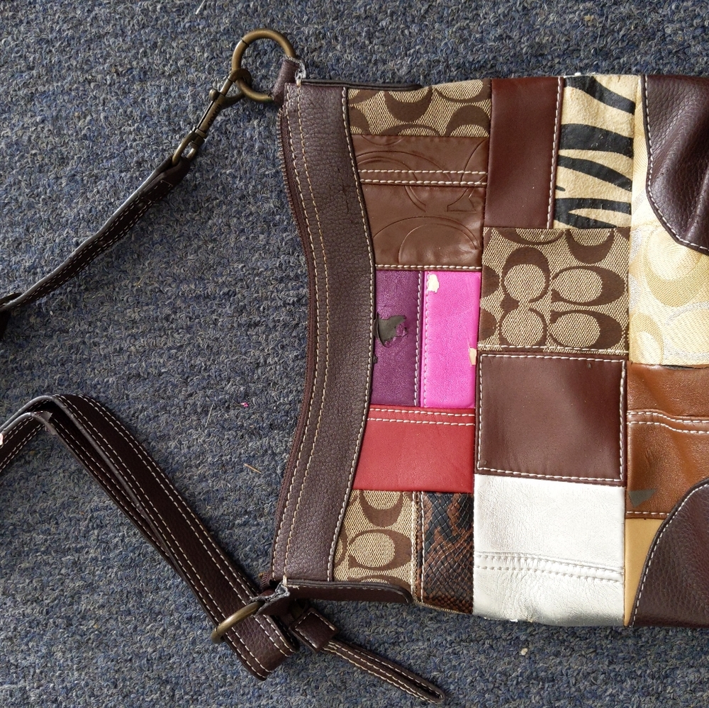 Used multicolor patchwork Coach purse - Picture 2 of 4